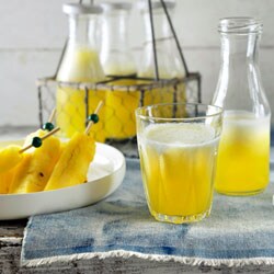 Non-alcoholic kids' cocktail with pineapple