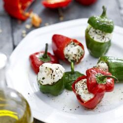 Mini Peppers with Goat Cheese
